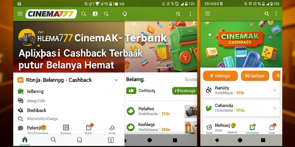 Tampilan antarmuka aplikasi Cashback yang menarik dan mudah digunakan.