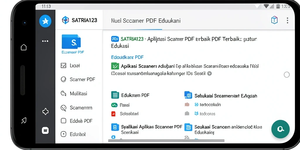 Antarmuka SATRIA123 yang user-friendly dan fungsi pemindaian yang efisien.